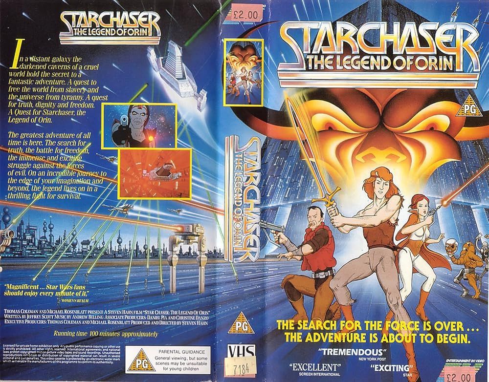 The VHS cover for Starchaser the Legend of Orin