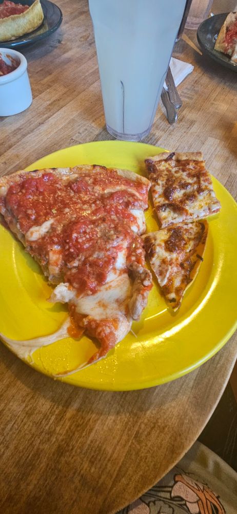 deep dish sausage pizza!! YUM!!!