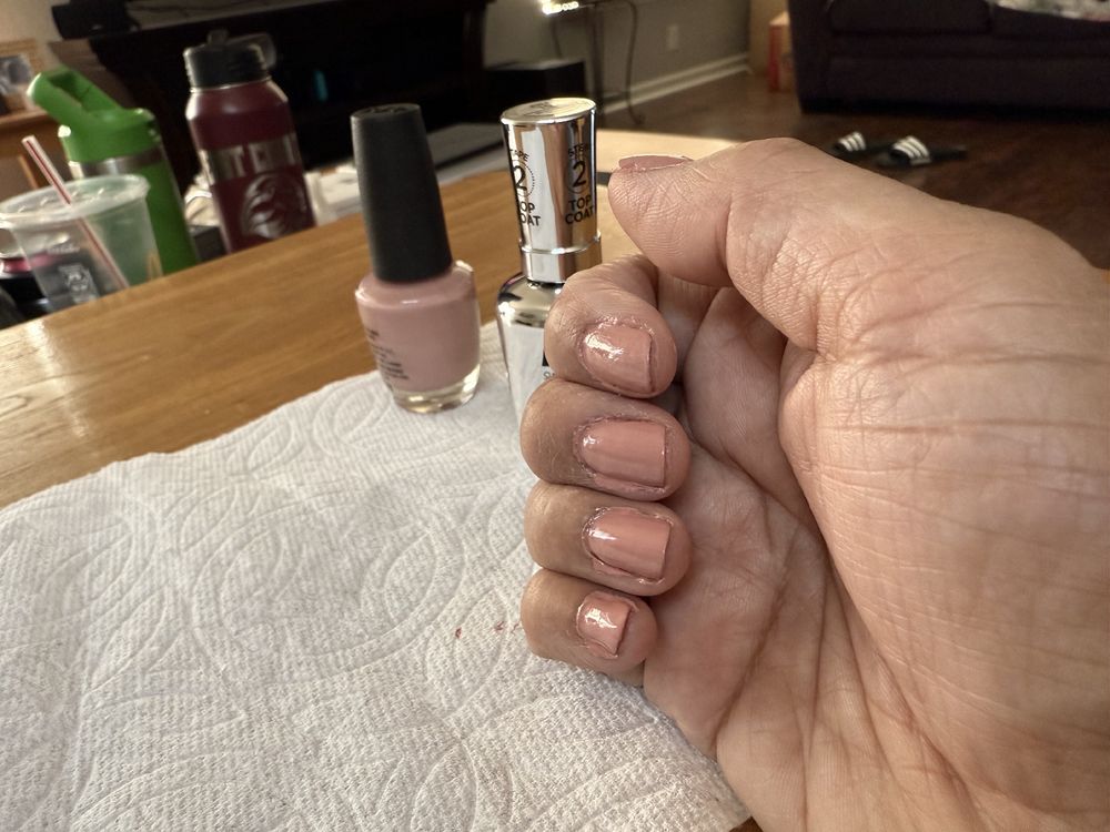 My nail polish drying