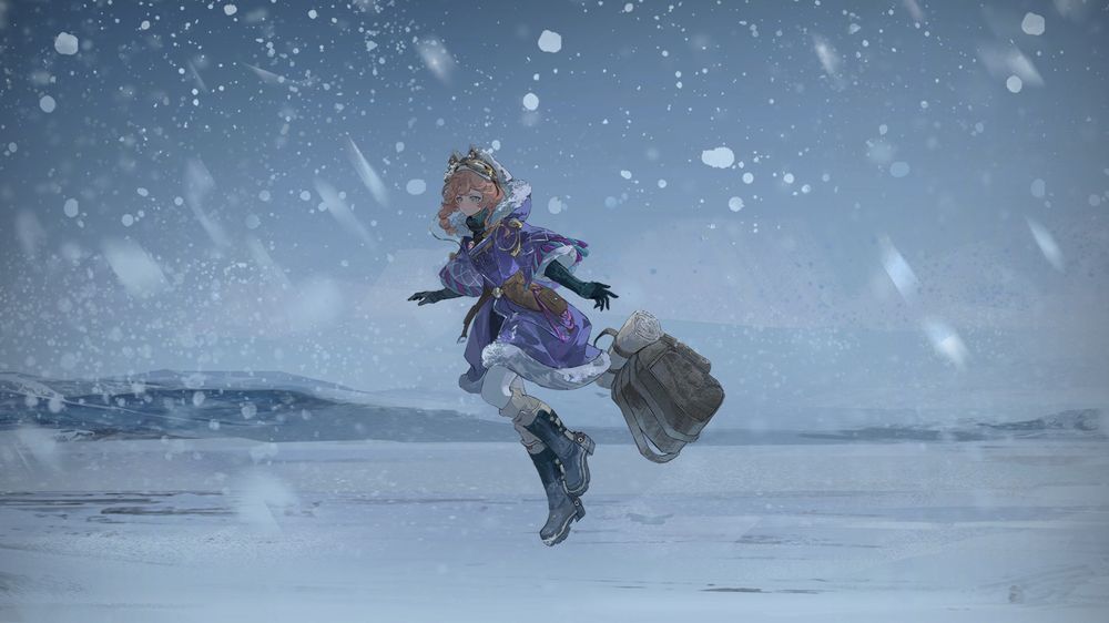 Picture of Nautika, from Reverse: 199, as she runs, while her backpack falls to the ground.