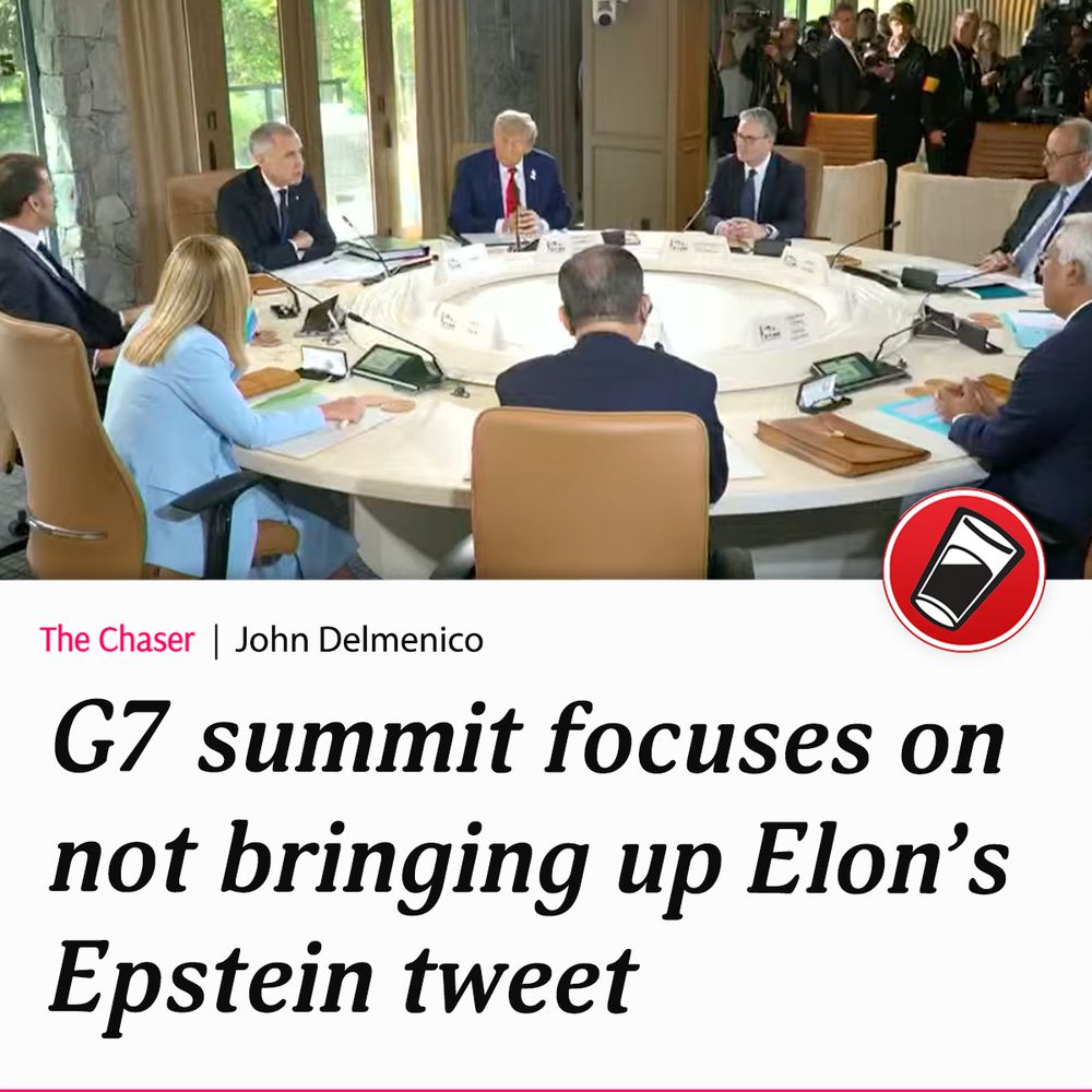 G7 summit focuses on not bringing up Elon’s Epstein tweet