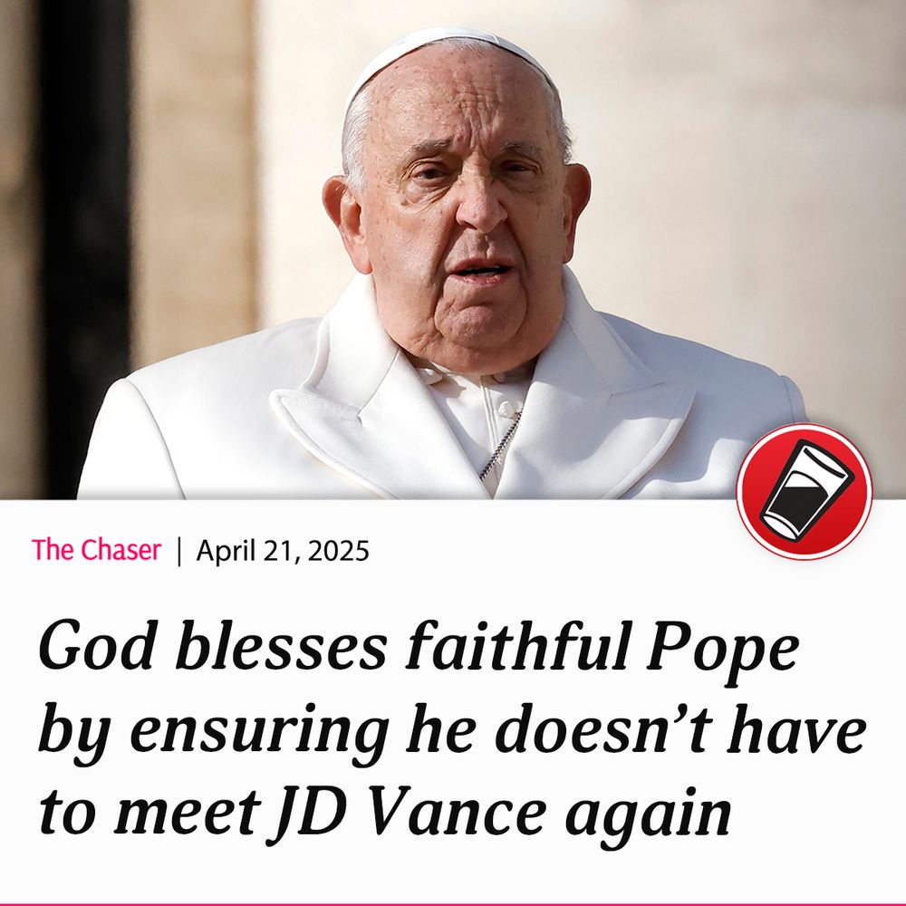 God blesses faithful Pope by ensuring he doesn’t have to meet JD Vance again