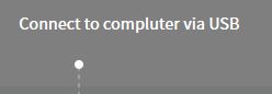 "Connect to compluter via USB" message
