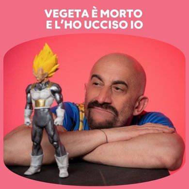 Gianluca Iacono the italian voice actor for vegeta promoting his one man show