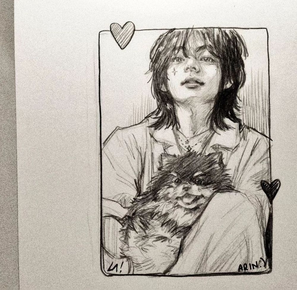 taetan sketch the day before Love Me Again was out, August 2023