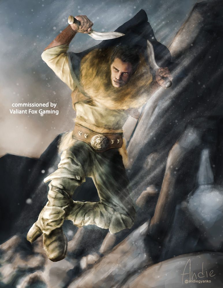 TTRPG Barbarian in snow