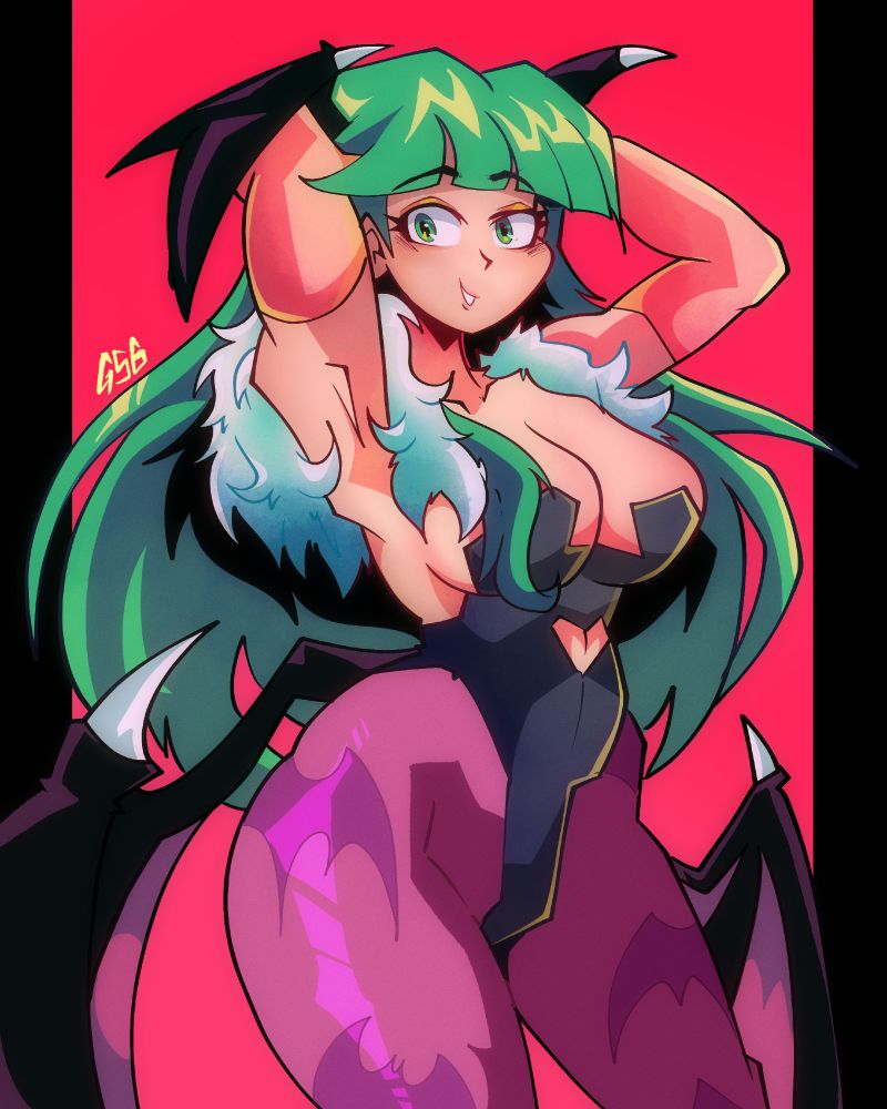 This is one of the better Morrigan classic poses from the Capcom Groove in Capcom vs. SNK 2. I truly love this gesture. Specially the bit of light in it's eyes, and the hair.