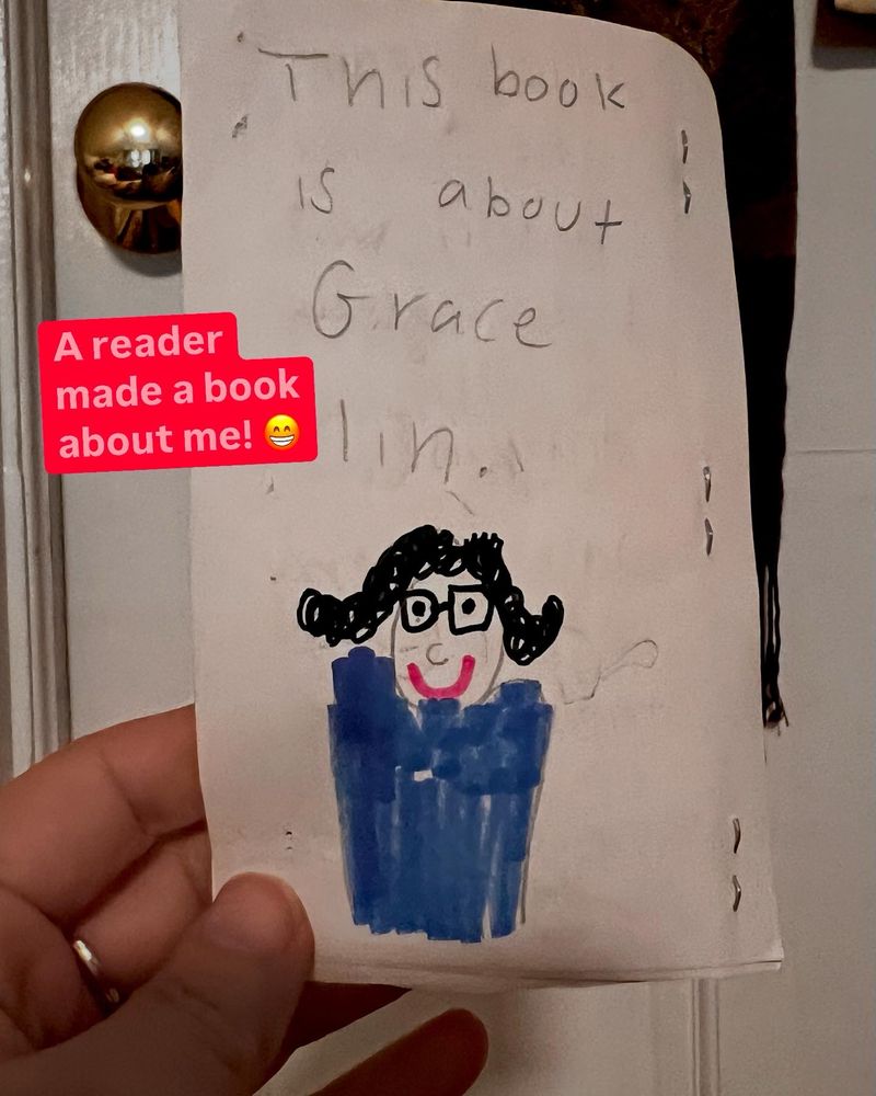 Kid made book about Grace Lin