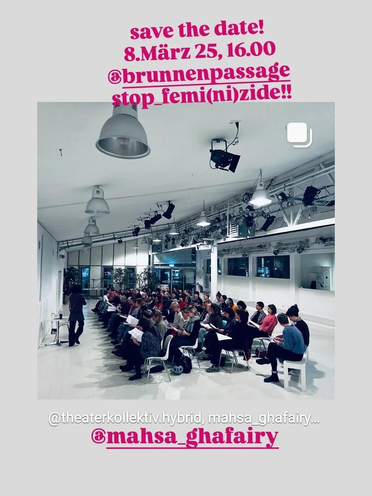 save the date! 8.März 2025, 16.00 @Brunnenpassage #Stop Femi(ni)zide Aktion!!!