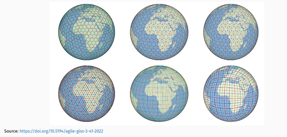 A discrete global grid (DGG) is a mosaic that covers the entire Earth’s surface. Mathematically it is a space partitioning.