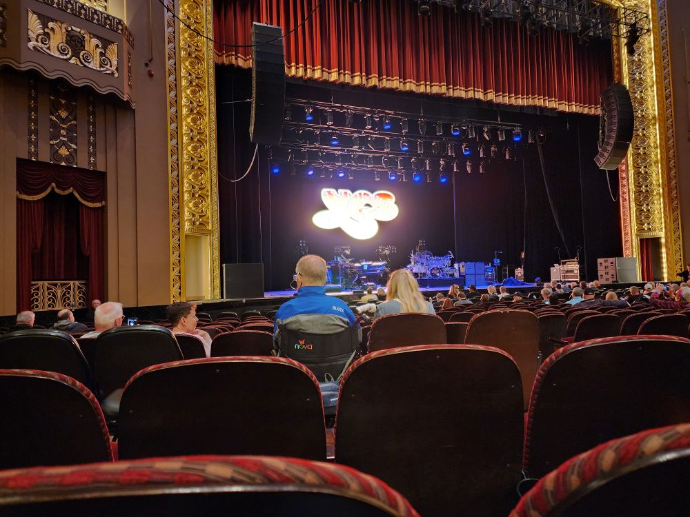 A view of the Yes Fragile tour preshow at Stifel Auditorium in St. Louis. 