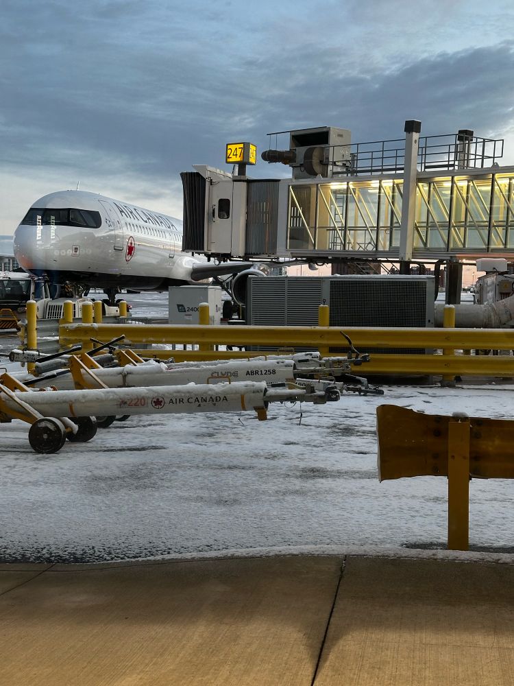 Snowy airport
