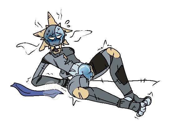 rain lays back, weight on their elbows with their legs splayed, one knee propped up. they’re overheating and panting, steam escaping their seams and face bright in a blush. their cock curls over itself and lays against their hip, and their cunt drips as well as their dick in their need.
