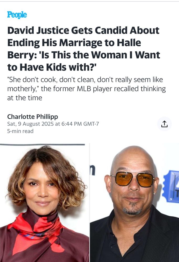 David Justice saying stupid and misogynistic things about Halle Berry