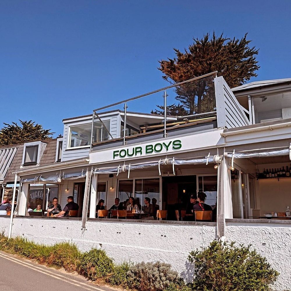 A restaurant with the name "Four Boys"