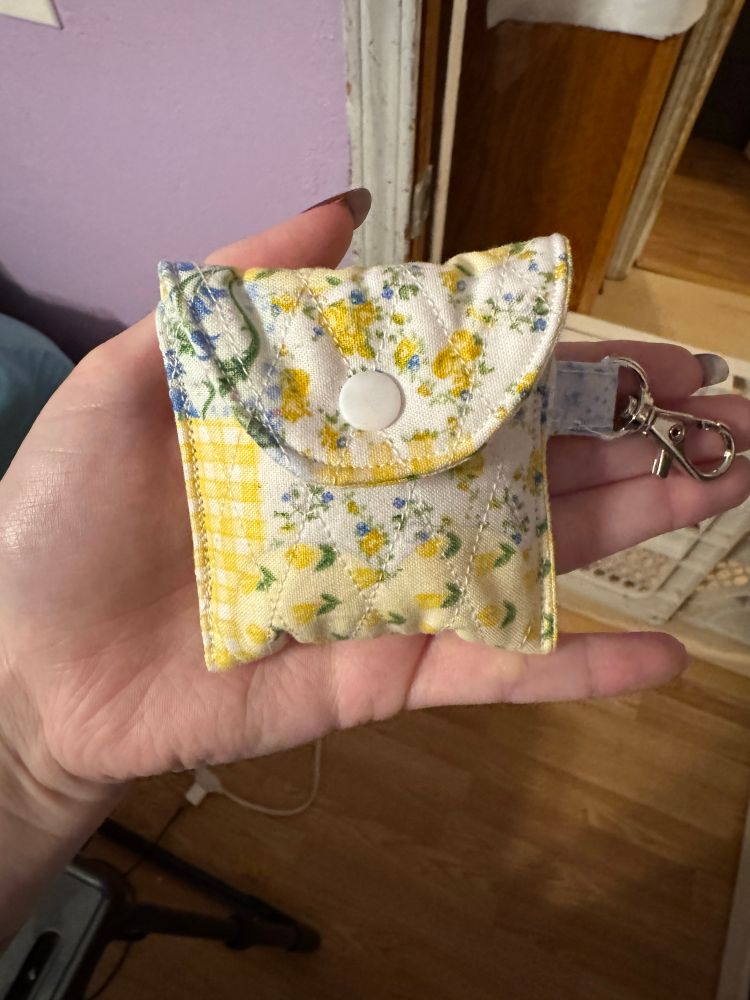 quilted airpod case that aj made