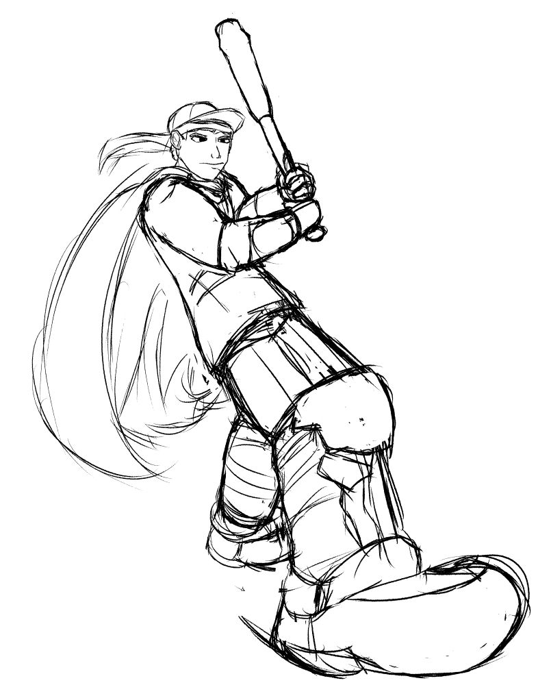 Ike "Big Dumper" I dunno if FE gives a last name ready at bat.