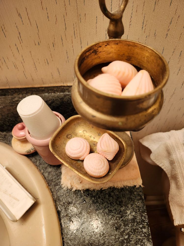 Three seashells in the bathroom 