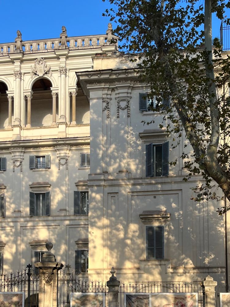 Palazzo Falconieri from the Tiber side in late afternoon light