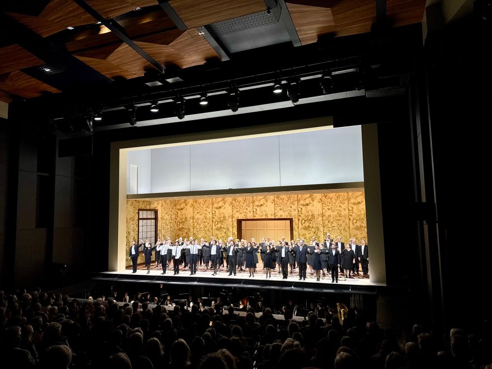 The cast of Turandot at Theater Basel during the final curtain call