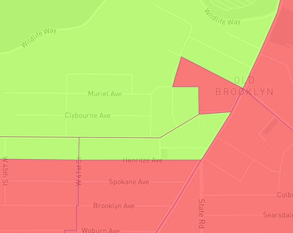 The 6-sided single census block that is part of Ward 4 rather than Ward 11. 