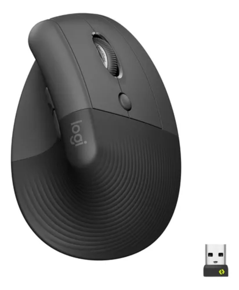 Mouse Ergonómico Logitech Lift Vertical  Avanzado, Grafito - $ 329.900