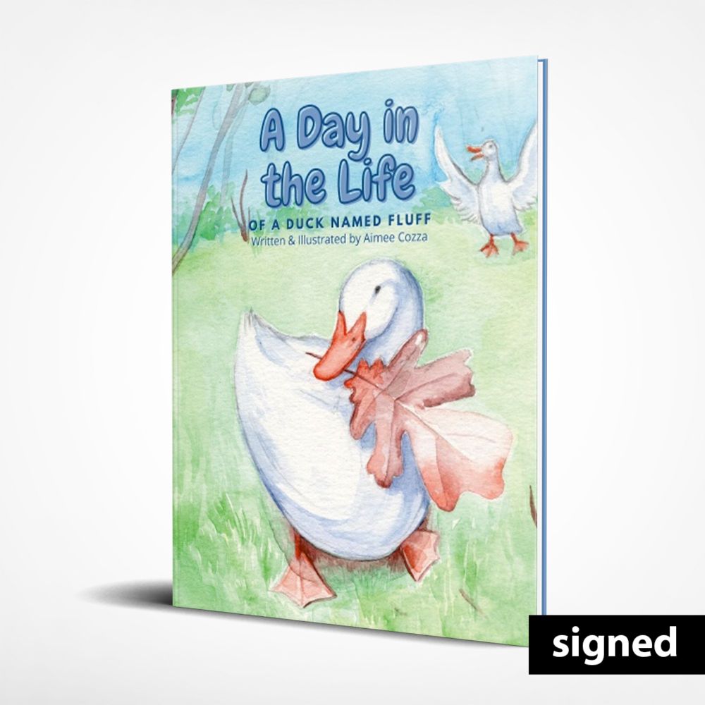 Hardcover A Day in the Life of a Duck Named Fluff Signed (Misprint) - Shop Aimee Cozza Illustration