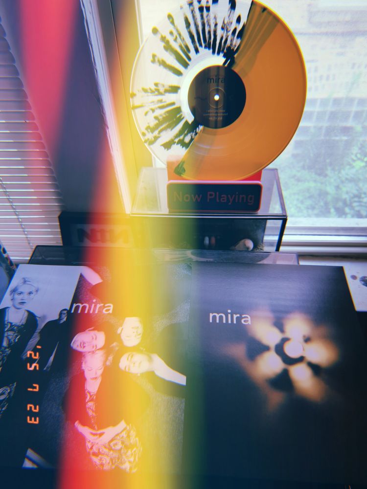 Mira's self-titled album on vinyl.