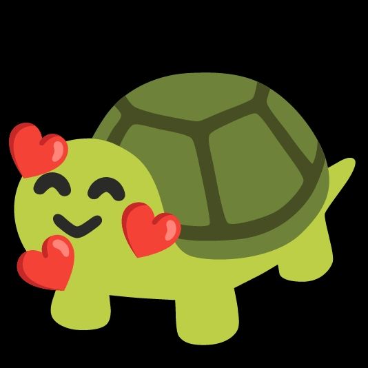 heart faced turtle emoji.
