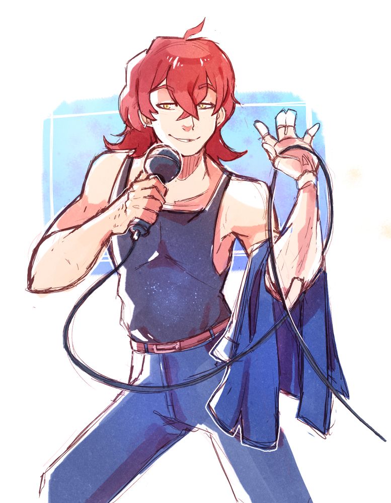 Echo striking a pose while holding a microphone and looking very smugly.
