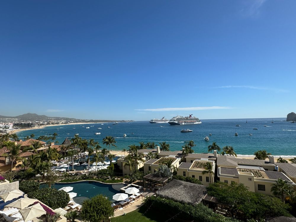 View of the Bay of Cabo San Lucas. 