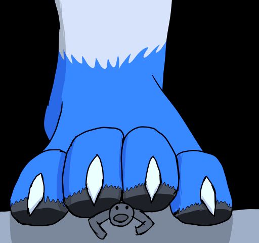 Giant wolf goes steppy steppy on you.