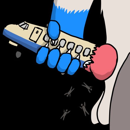 Macro wolf fucking a plane