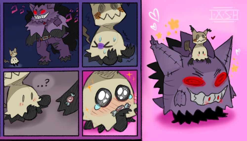 My Poké-sona befriends a mimikyu :3