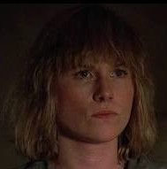 Amy Madigan from Streets of Fire with a very angry expression on her face 