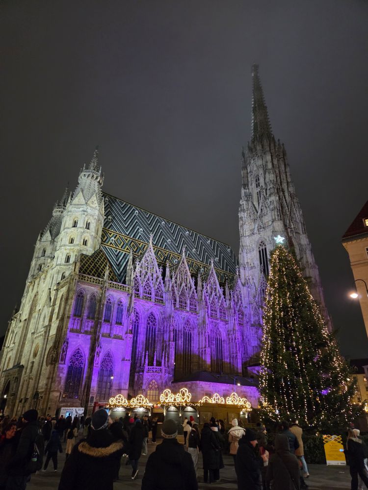 Stephansdom beleuchtet.