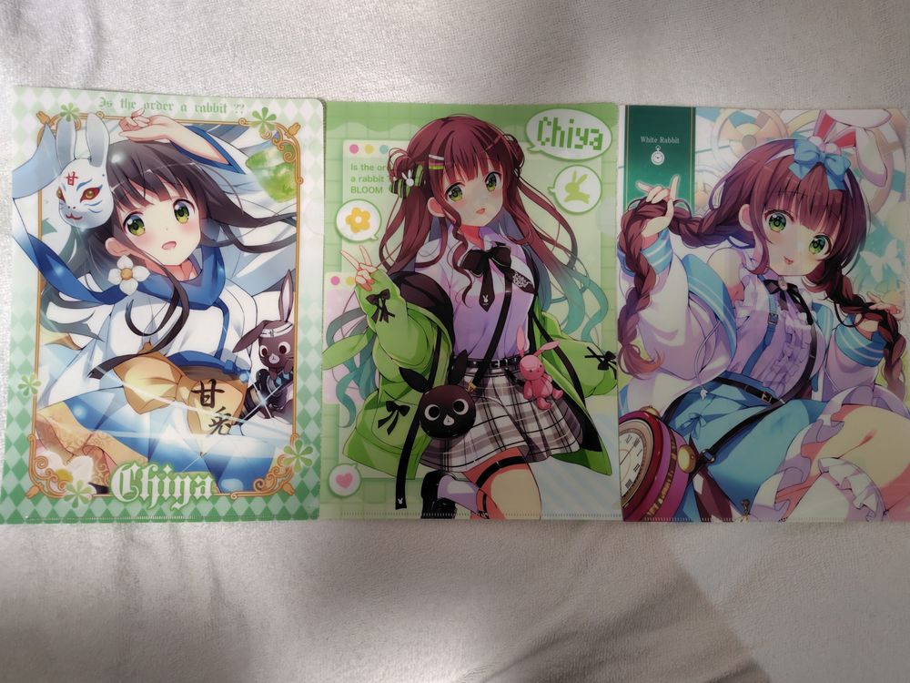 ごちうさの千夜ちゃんのクリアファイル3枚