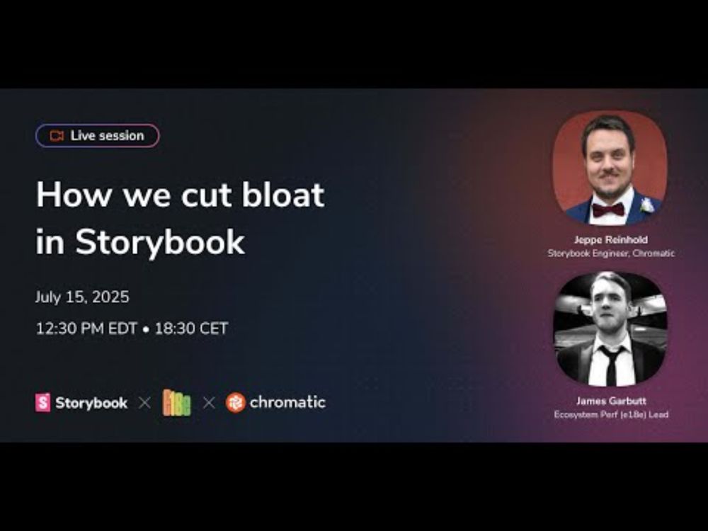 Lessons learned from reducing bloat in Storybook