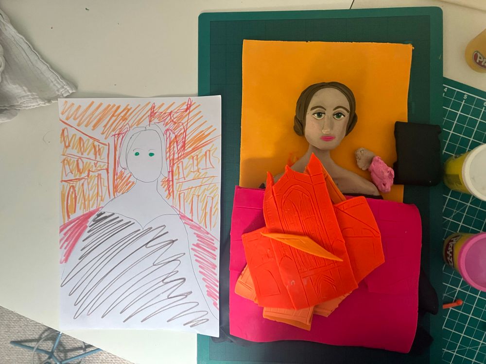 The evolution of a book cover. Artist Eleanor Macnair created a unique illustration for our title ‘Mary Shelley in Bath’, rendering a portrait of Mary in play doh and placing it on a background of the city of #Bath. Mary’s gaze was lifted, engaging directly with the reader… 👀💕📚 #booksky 