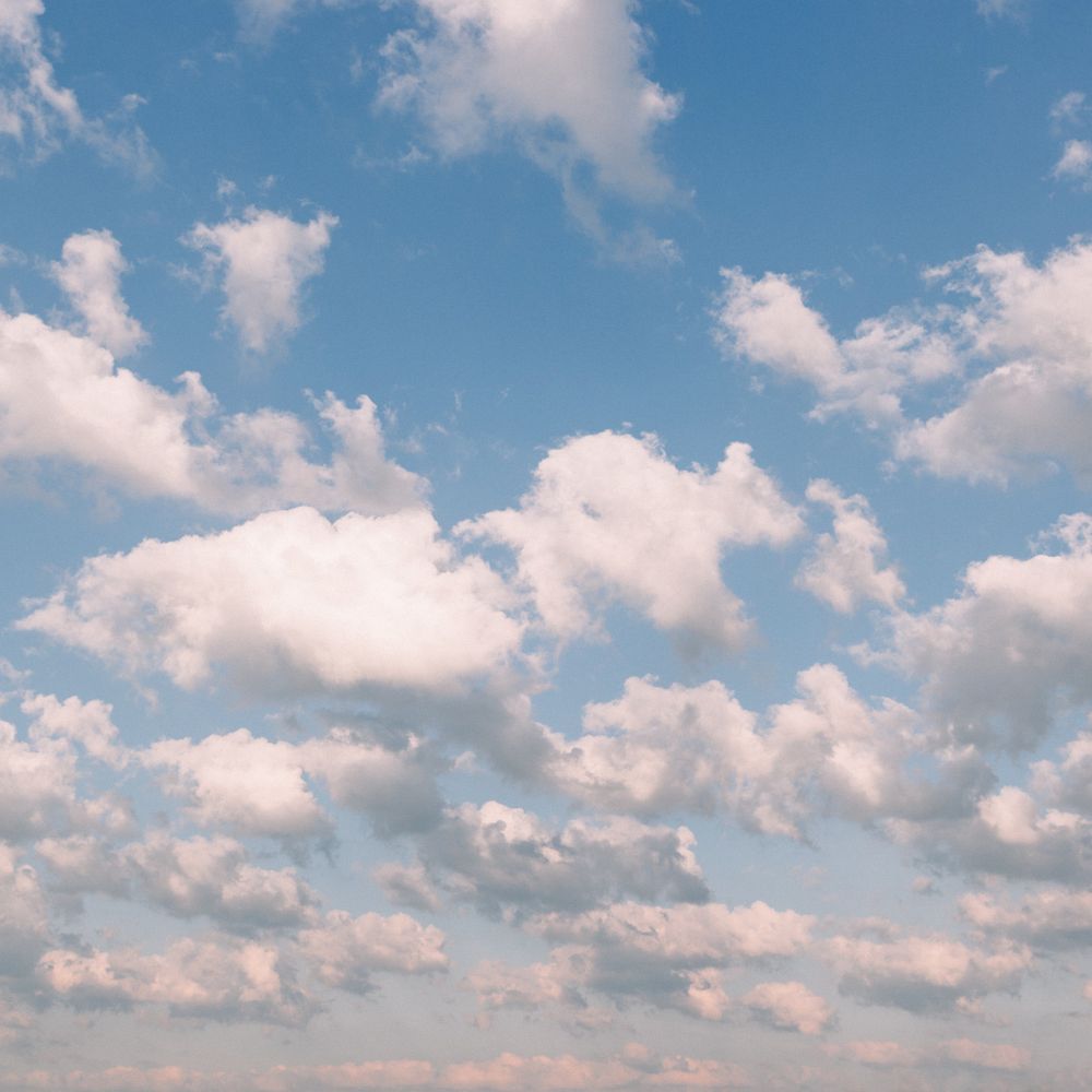A picture of a beautiful blue sky with clouds.