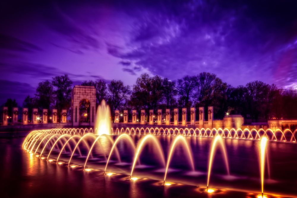 Photo of the World War II Memorial Fountain - Washington, DC