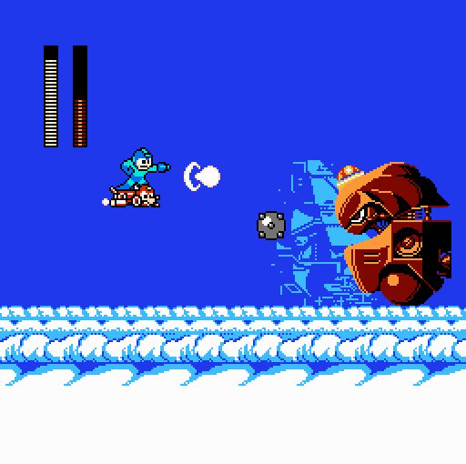 Megaman vs Sky Hawk

Boss Name : Sky Hawk
Hit Point : 160   Strong : 70
Hi Speed : 60   Shot's : 50
Speciality : Hummer n Missle