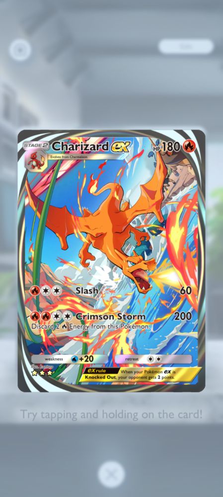 Charizard ex special card from TCG Pocket 