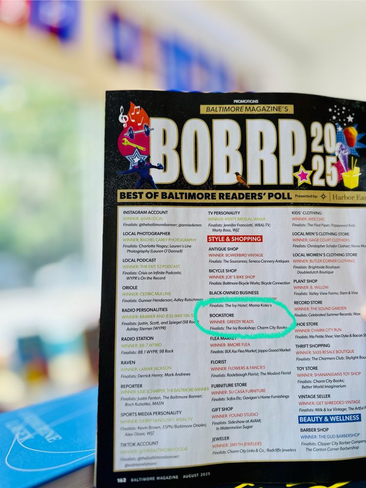 An inside page from the magazine, showing winners of the Reader’s Poll. That’s us!