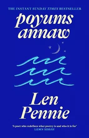 The dark blue cover of poyums annaw, by Len Pennie