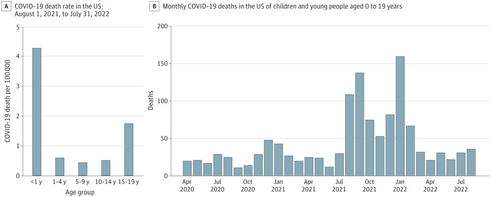 COVID-19 as the Underlying Cause of Death Among Individuals Aged 0 to 19 Years in the US