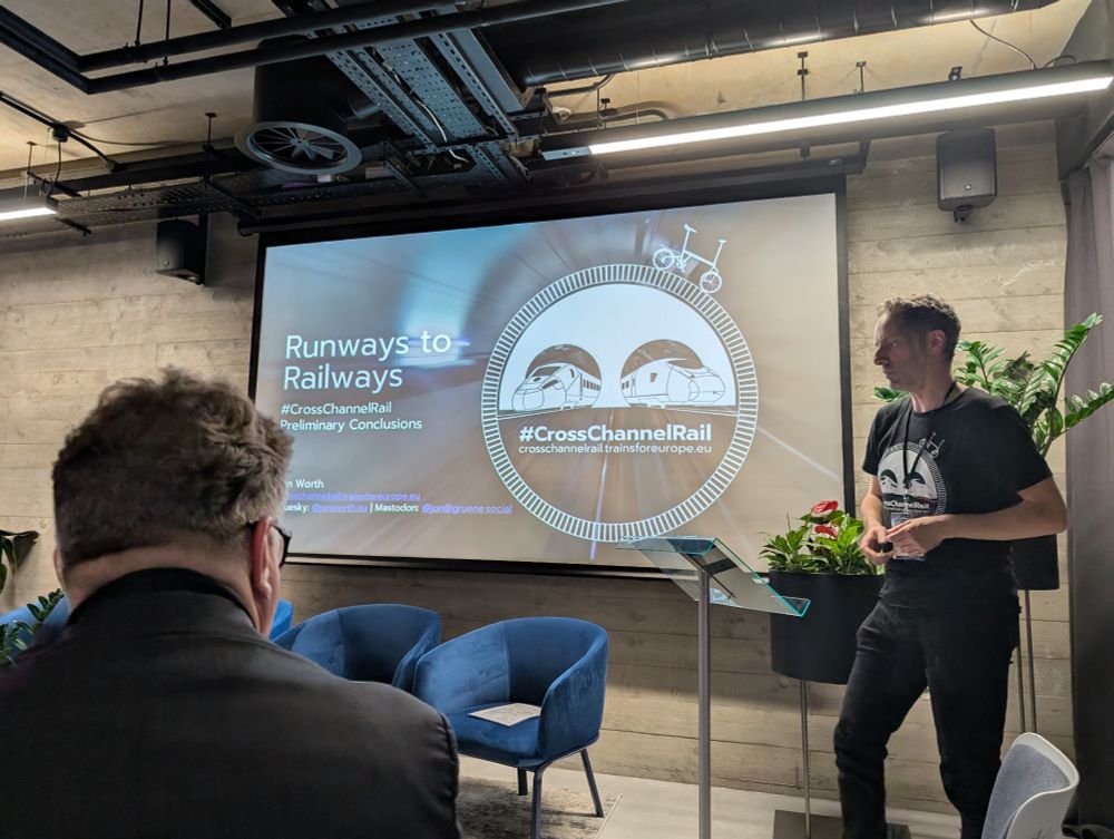 John Worth presenting his Cross Channel connectivity project