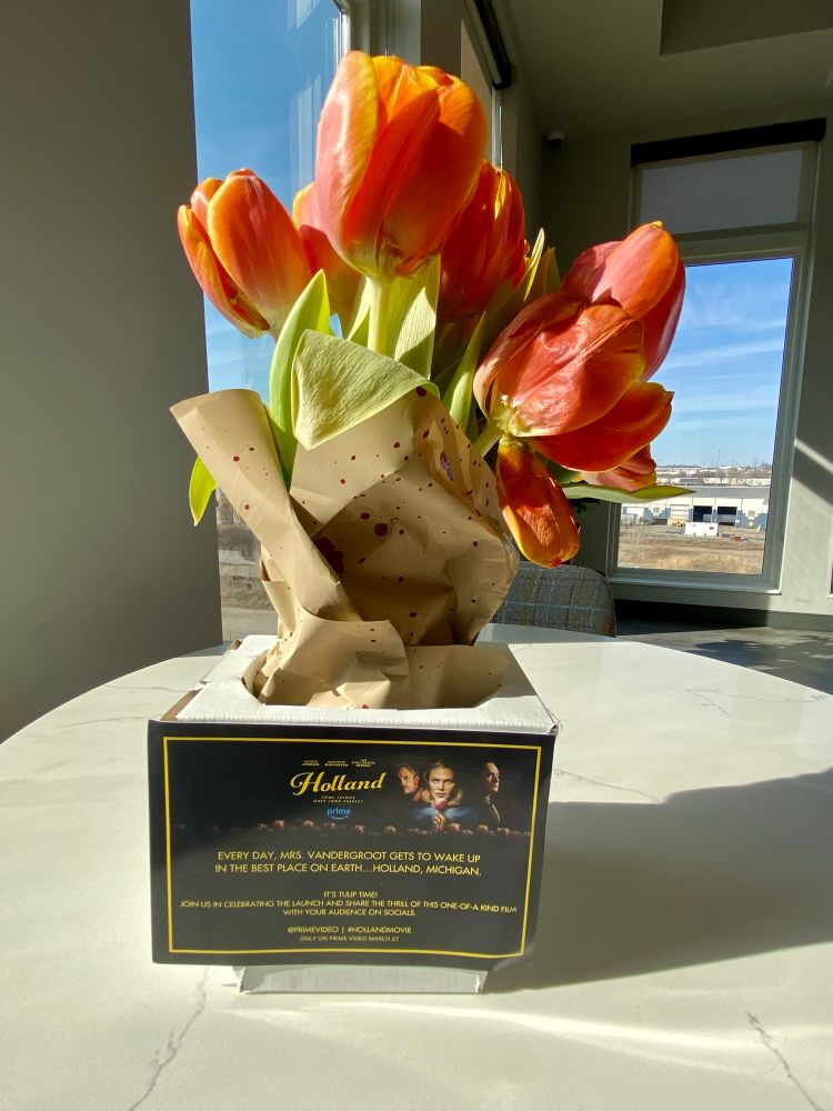 Bloody tulips advertising Holland