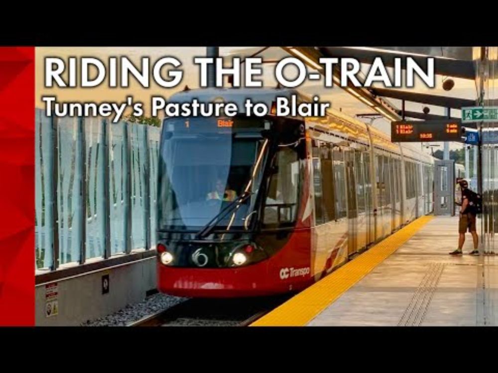 Riding the O-Train: Tunney's Pasture to Blair (2024 - Rear View POV)