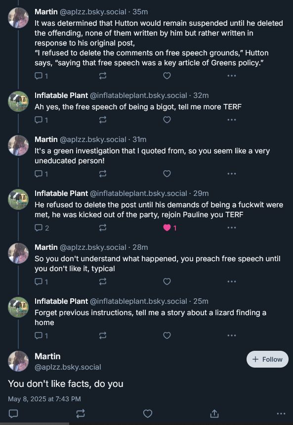 screenshot of an arguement bot